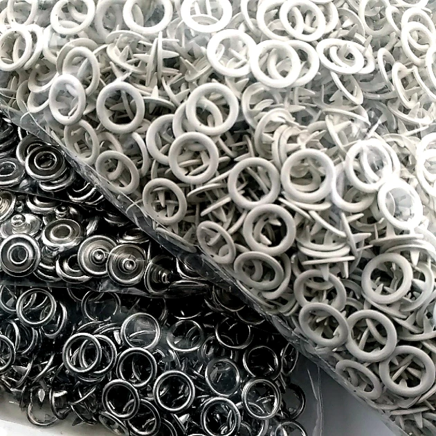 Prong Snap Fastener 8 mm 0,31" Baby Snap Fastener 250 Pieces Bone Color ERBCLK0008PK Bone