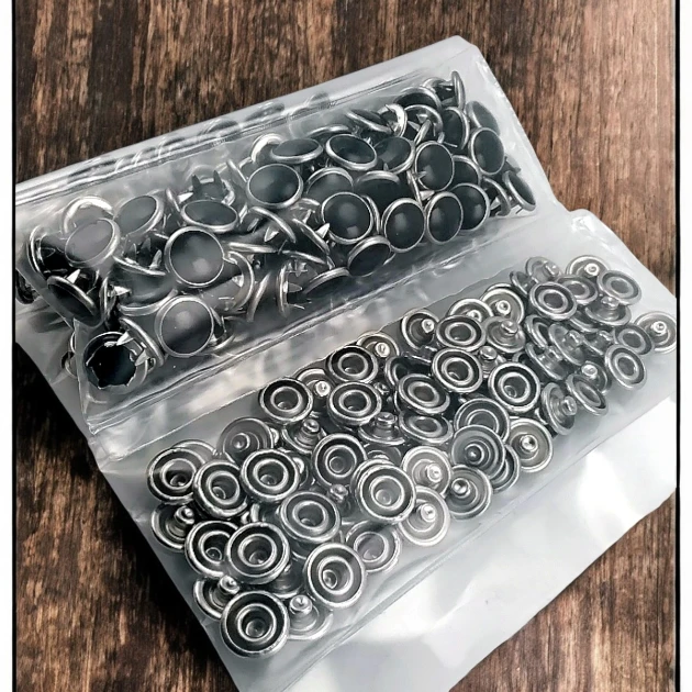 Sedefli Çıtçıt  Siyah İncili 10,5 mm  Paslanmaz 100 Ad/Paket ERBCLK0008SSD