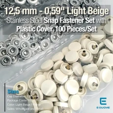 Snap Fastener Set with12.5 mm - 0,49