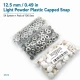 12.5 mm / 0.49 in Light Powder Pink Plastic-Capped Snap Fastener for babywear and lightweight textiles