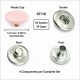 12.5 mm Baby Pink Plastic Cap Snap Fasteners for lightweight textile products