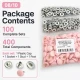 12.5 mm Baby Pink Plastic Cap Snap Fasteners for lightweight textile products
