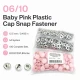 12.5 mm Baby Pink Plastic Cap Snap Fasteners for lightweight textile products