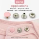 12.5 mm Baby Pink Plastic Cap Snap Fasteners for lightweight textile products