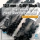 Snap Fastener Set 12.5 mm- 0,49" Black Plastic Cover 100 pieces/pack ERC00125PLBlack