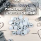 12.5 mm Snap Fastener Set, Baby Blue with Plastic Cover - Silver, 3 Bottom Pieces, 100 pieces/pack ERC00125PLMavi