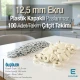 Çıtçıt Takımı Ekru 12,5 mm Plastik Kapaklı - Gümüş 3 Alt Parça 100 adet/pkt ERC00125PLEcru