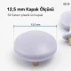 12.5 mm / 0.49 in Lilac Plastic Capped Snap Fastener for Babywear and Children's Apparel