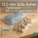 12.5 mm - 0,49" Snap Fastener Set with Coffee Milk Plastic Cap - Silver 3 Bottom Pieces 100 pieces/pack ERC00125PLSKahve