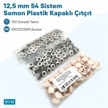 12.5 mm / 0.49 in 54 System Light Salmon Plastic Capped Snap Fastener 100 Sets ERC00125PLSomon