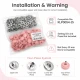 15 mm Açık Pembe Plastik Kapaklı Çıtçıt, 100 Takım, 54 Sistem, Çocuk Giyimi, Mont, Çanta, Ev Tekstili