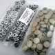 Snap Fastener Set with 0,59" - 15 mm Plastic Cover Biege 100 pieces/pack ERC0015PLBej
