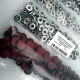 Snap Fastener Set 15 mm - 0,59" Plastic Cover Burgundy 100 pcs/pack ERC0015PLBrd