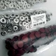 Snap Fastener Set 15 mm - 0,59" Plastic Cover Burgundy 100 pcs/pack ERC0015PLBrd