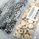 Snap Fastener Set 15 mm - 0,59" Plastic Cover Ecru 100 pcs/pack ERC0015PLEcru