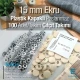Snap Fastener Set 15 mm - 0,59" Plastic Cover Ecru 100 pcs/pack ERC0015PLEcru
