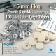 Snap Fastener Set 15 mm - 0,59" Plastic Cover Ecru 100 pcs/pack ERC0015PLEcru