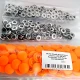 Snap Fastener Set 15 mm - 0,59" with Plastic Cover Neon Orange 100 pieces/pack ERC0015PLNOrange