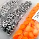 Snap Fastener Set 15 mm - 0,59" with Plastic Cover Neon Orange 100 pieces/pack ERC0015PLNOrange