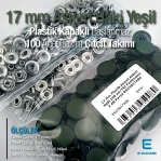 17 mm - 0,67" Military Khaki Green Plastic Cap Snap Fastener Set with 100 pieces/pack ERC0017PLAHYesil