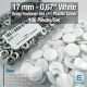 17 mm - 0,67" White Plastic Cap Snap Fastener Set with 100 pieces/pack ERC0017PLBeyaz