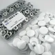 17 mm - 0,67" White Plastic Cap Snap Fastener Set with 100 pieces/pack ERC0017PLBeyaz