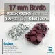 Çıtçıt Takımı 17 mm Plastik Bordo Kapaklı 100 adet/pkt ERC0017PLBrd