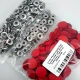 17 mm Snap Fastener Set with Cap Plastic 0,67" Red 100 pieces/pack ERC0017PLDRed