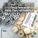 0,67" Snap Fastener Set with Cap Plastic 17 mm  Ecru 100 pieces/pack ERC0017PLEcru