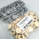 0,67" Snap Fastener Set with Cap Plastic 17 mm  Ecru 100 pieces/pack ERC0017PLEcru