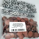 17 mm - 0,67" Brown Snap Fastener Set with Cap Plastic 100 pieces/pack ERC0017PLKahve