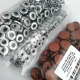 17 mm - 0,67" Brown Snap Fastener Set with Cap Plastic 100 pieces/pack ERC0017PLKahve
