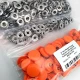 17 mm - 0,67" Plastic Cap Snap Fastener Set with Orange 100 pieces/pack ERC0017PLOrange