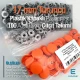 17 mm - 0,67" Plastic Cap Snap Fastener Set with Orange 100 pieces/pack ERC0017PLOrange