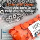 17 mm - 0,67" Plastic Cap Snap Fastener Set with Orange 100 pieces/pack ERC0017PLOrange