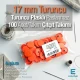 17 mm - 0,67" Plastic Cap Snap Fastener Set with Orange 100 pieces/pack ERC0017PLOrange