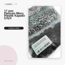 17 mm / 0.669 in Aubergine Purple Plastic-Capped Snap Fastener, 100 Sets ERC0017PLPMoru
