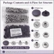 17 mm Aubergine Purple Plastic-Capped Snap Fastener Set for Apparel and Accessories