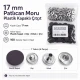 17 mm Aubergine Purple Plastic-Capped Snap Fastener Set for Apparel and Accessories