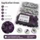 17 mm Aubergine Purple Plastic-Capped Snap Fastener Set for Apparel and Accessories