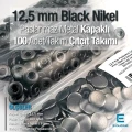 Snap Button 12.5 mm / 0.49 in Stainless Black Nickel 100 Sets ERCA00125PSN