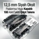 12,5 mm Hafif Bombeli Paslanmaz 54 Sistem Çıtçıt Siyah Oksit Çıtçıt Düğme 100 Ad / Paket ERCA00125PSO