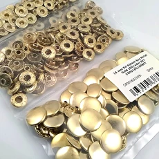 Snap Button 15 mm - 0,59" Gold Metal 54 System 100 pcs Pack ERCA0015PGold