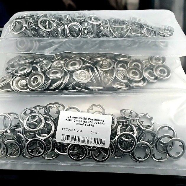 21 mm Snap Fastener with Claws, 75 Pieces/Pack ERCD00210PR