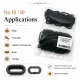 20 mm European Matte Black Brass Oval Eyelet for bags and textiles, 50 pieces