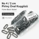No 4 / 2 cm Pirinç Oval Kuşgözü Füme Black Nickel - 50 Adet, çanta, ayakkabı ve dekoratif tekstil uygulamaları için ideal