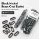 No 4 / 2 cm Pirinç Oval Kuşgözü Füme Black Nickel - 50 Adet, çanta, ayakkabı ve dekoratif tekstil uygulamaları için ideal