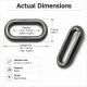 No 4 / 2 cm Pirinç Oval Kuşgözü Füme Black Nickel - 50 Adet, çanta, ayakkabı ve dekoratif tekstil uygulamaları için ideal