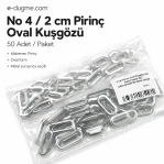 20 mm / 0.787 in Brass Oval Eyelet, 50 Pieces EROV0020PR