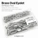 20 mm Brass Oval Eyelet for bags, shoes, and leather goods, 500 pieces